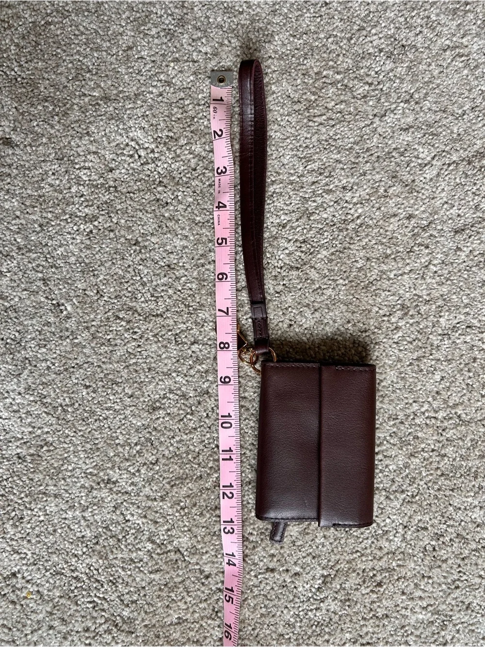 Madewell Leather Wristlet with Gold Hardware-Never Used